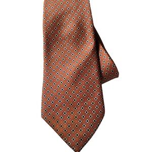 Vintage Mervyns All Silk Men's Tie Orange Floral Pattern